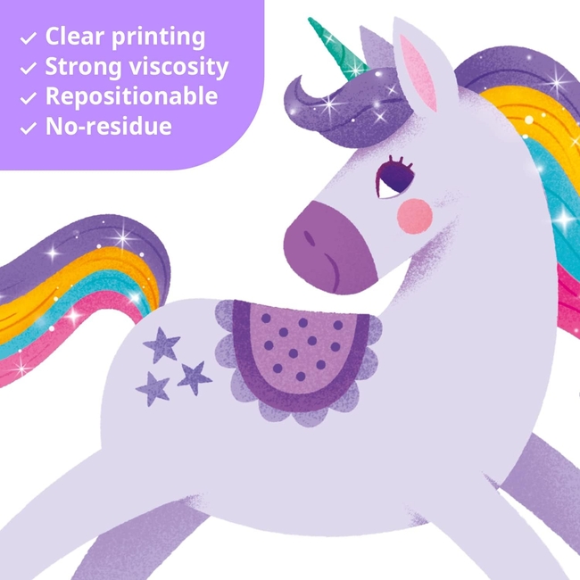 Unicorn Wallstickers For Baby Room 3 sheets Dream Castle