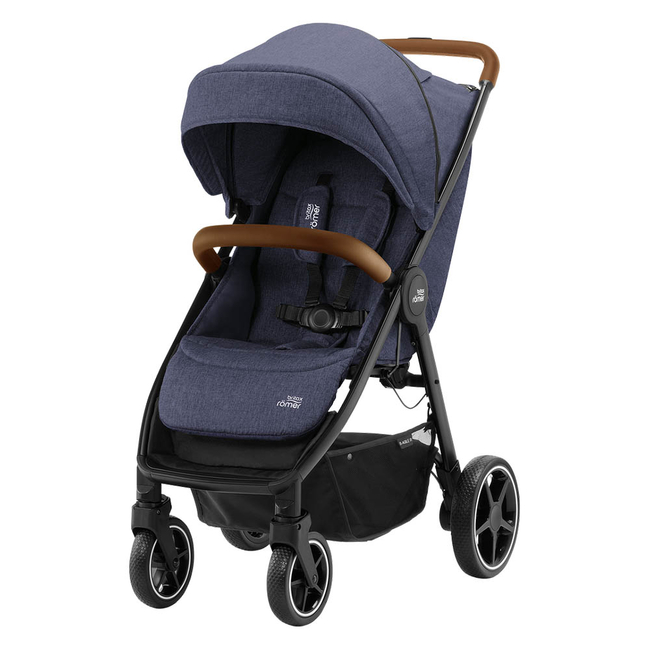 Britax B-Agile R Travel System 2 in 1 Pushchair with B-Safe Car Seat + GIFT Adapters Navy Ink