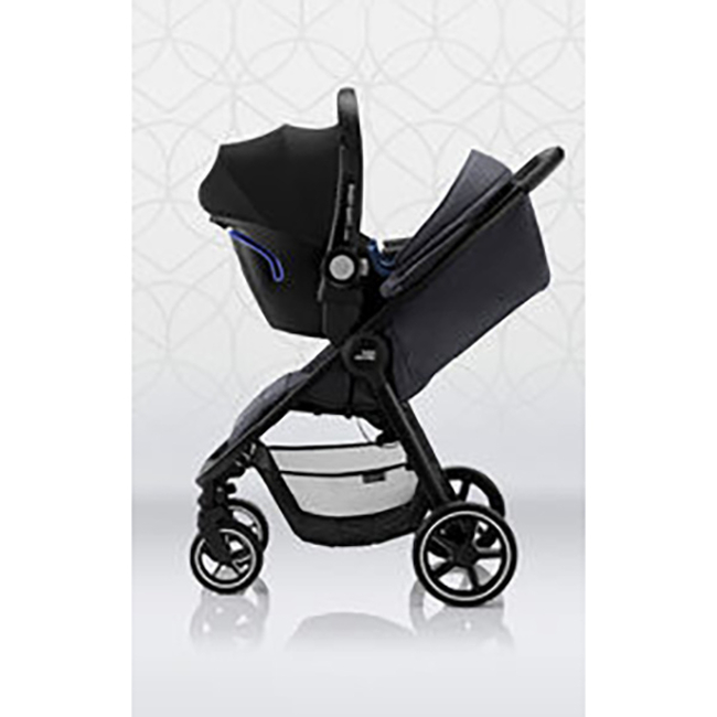 Britax B Agile R Travel System 2 in 1 Pushchair with Baby Safe Car Seat GIFT Adapters Navy Ink R2000038294