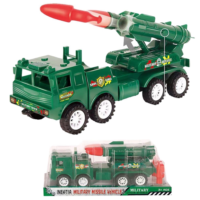 ToyMarkt Military friction truck with rocket