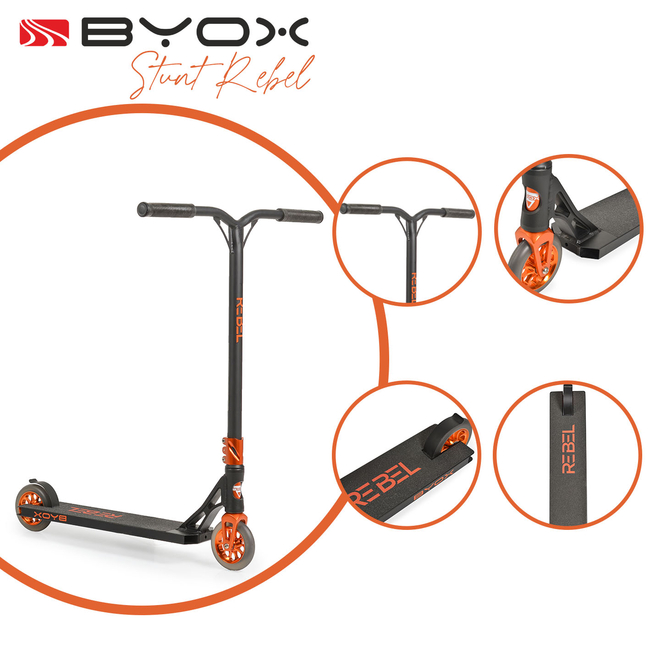 Byox Rebel Πατίνι για Κόλπα 10+ ετών μαύρο 3800146227746