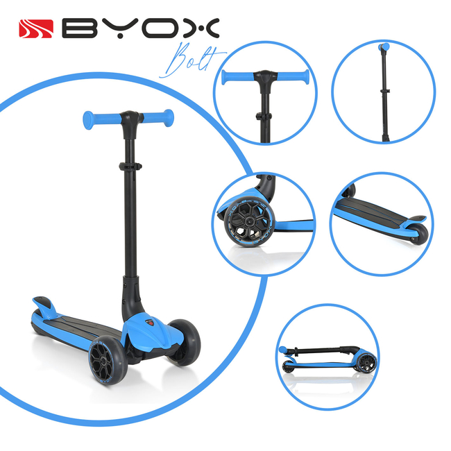 Byox Bolt Αναδιπλούμενο Πατίνι 3+ ετών μπλε 3800146228194