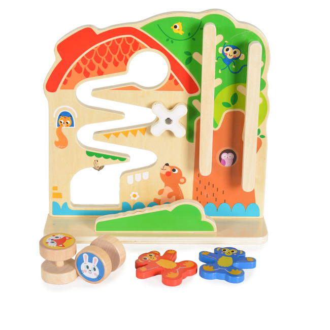 Tooky Toys 2 σε 1 Ξύλινος Πίνακας Δραστηριοτήτων 18+ Μηνών 6972633374749