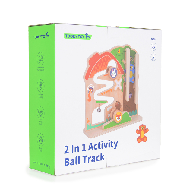 Tooky Toys 2 σε 1 Ξύλινος Πίνακας Δραστηριοτήτων 18+ Μηνών 6972633374749