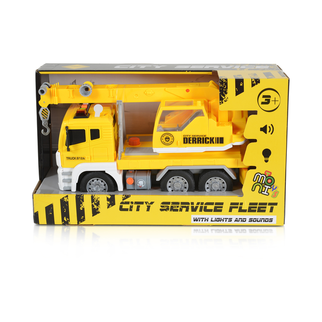 Moni 1:12 Crane truck yellow WY812A 3800146223854