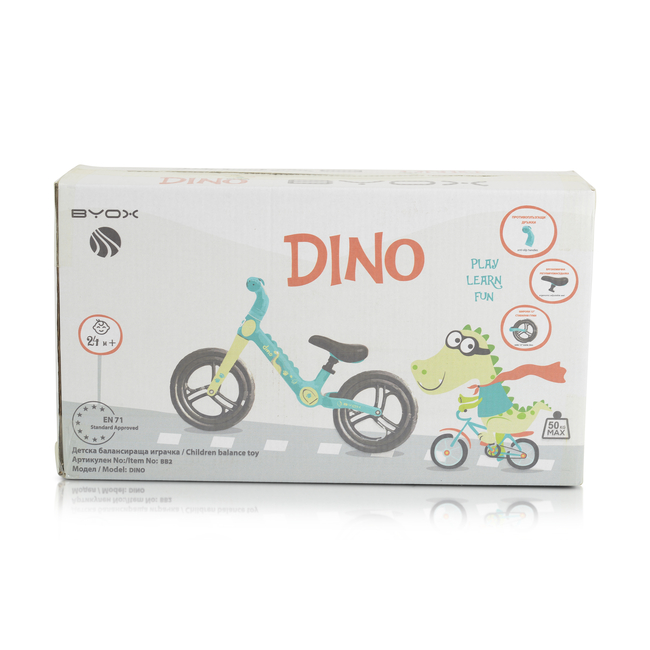 Byox Dino 2in 1 Ποδήλατο ισορροπίας με stepper 24+μ πράσινο 3800146228330