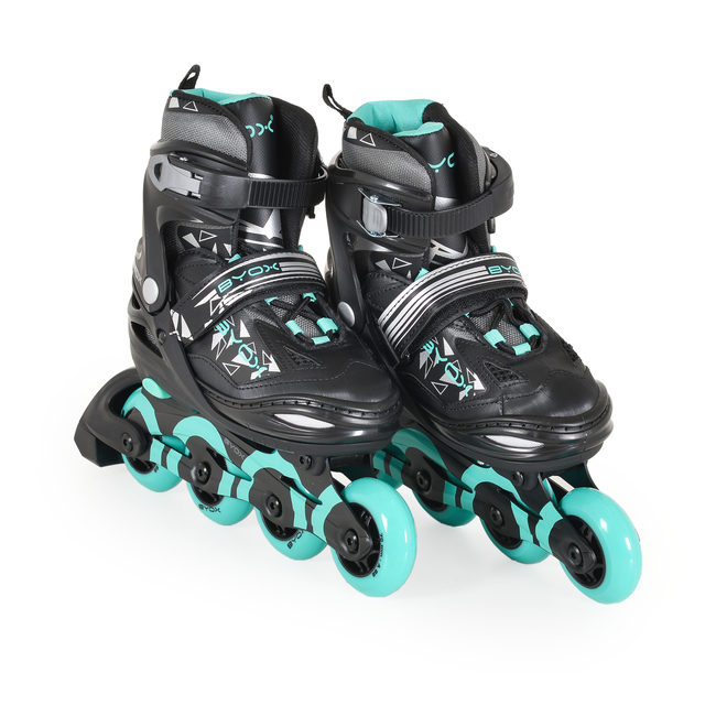 Byox Dazzle Πατίνια Inline Quad Αυξομειούμενα Rollers πετρόλ