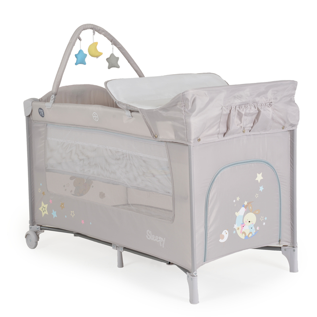 Moni Folding cot Sleepy grey 3800146249946