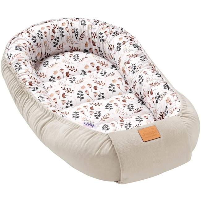 Jukki Baby Nest Cocoon Φωλιά Για Βρέφη 100x55 Διπλής Όψης Boho Garden Βελούδο 5904506814787