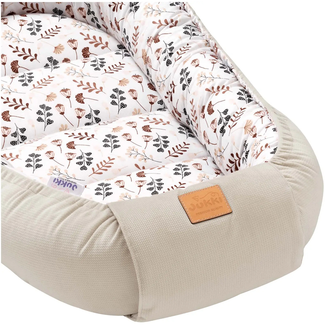 Jukki Baby Nest Cocoon Φωλιά Για Βρέφη 100x55 Διπλής Όψης Boho Garden Βελούδο 5904506814787