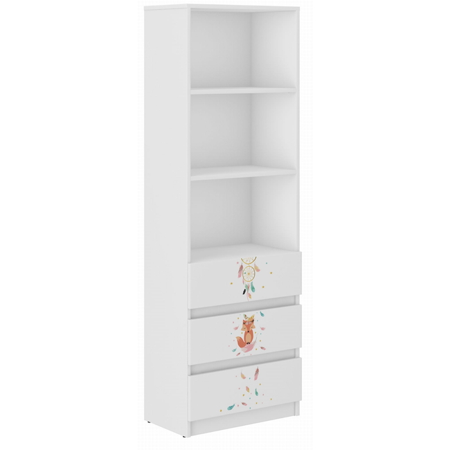 Children's Bookcase with Drawers B3 Fox