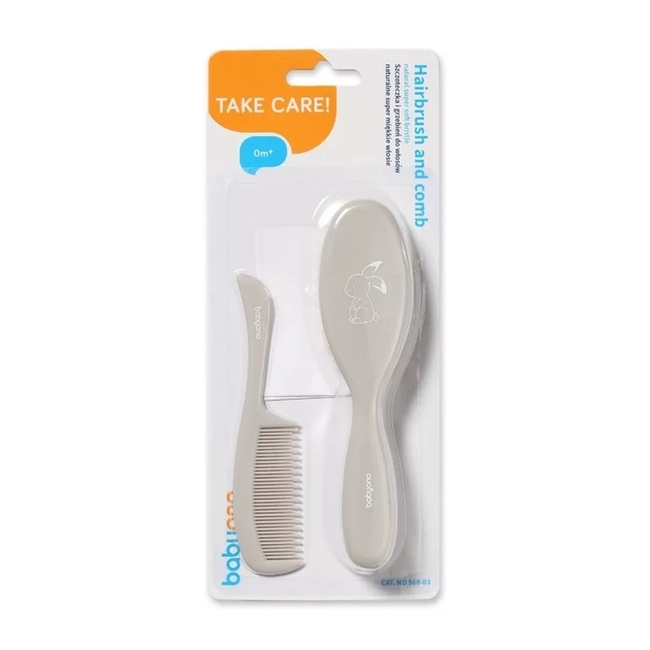 BabyOno 568/03 BRUSH AND COMB NATURAL SUPERSOFT BRISTLES BabyOno ONO-0963