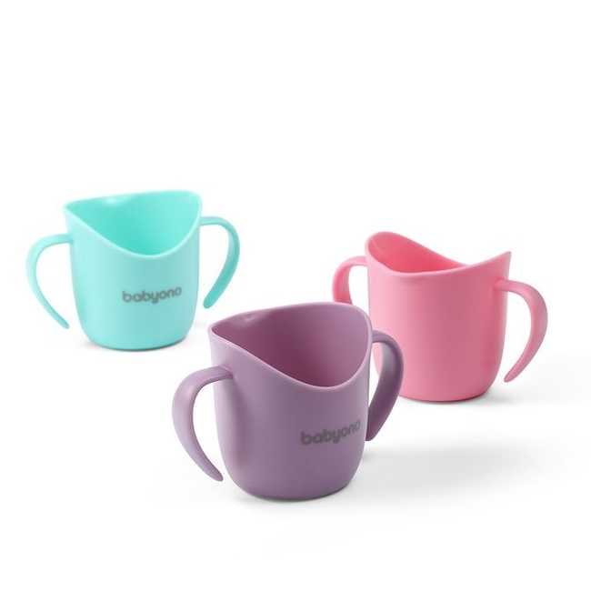 BabyOno 1463/04 ERGONOMIC TRAINING MUG FLOW PINK ONO-02271