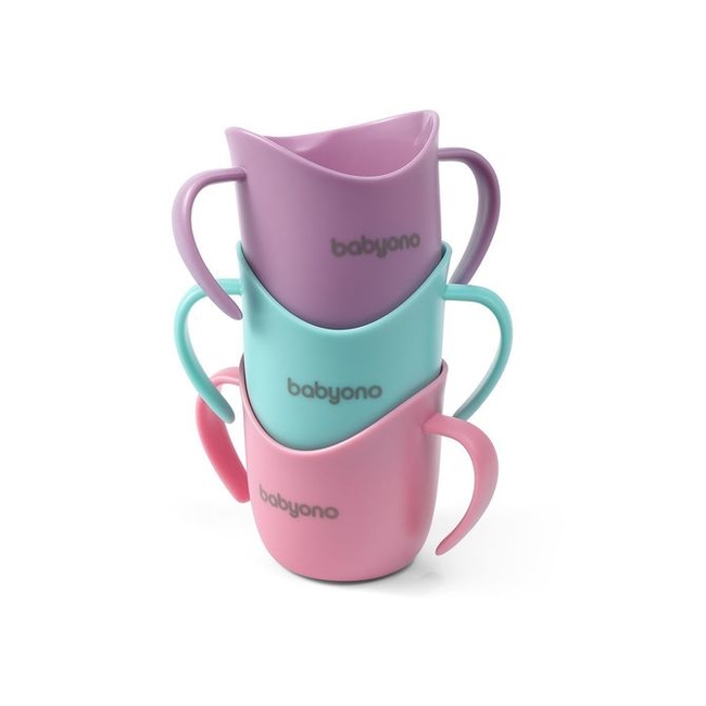 BabyOno 1463/04 ERGONOMIC TRAINING MUG FLOW PINK ONO-02271