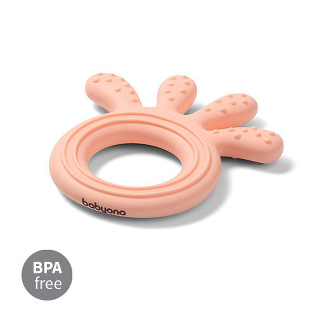 BabyOno 826/01 Silicone teether OCTOPUS PINK ONO-9007