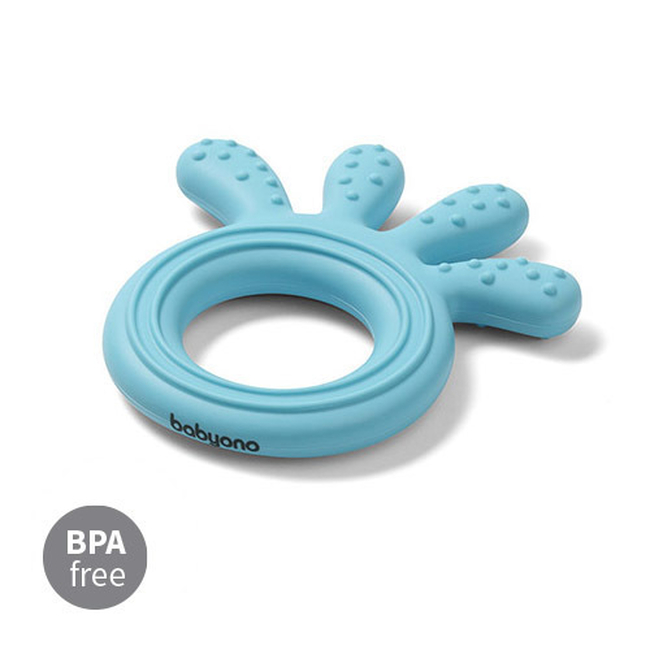 BabyOno 826/03 Silicone teether OCTOPUS BLUE ONO-9009