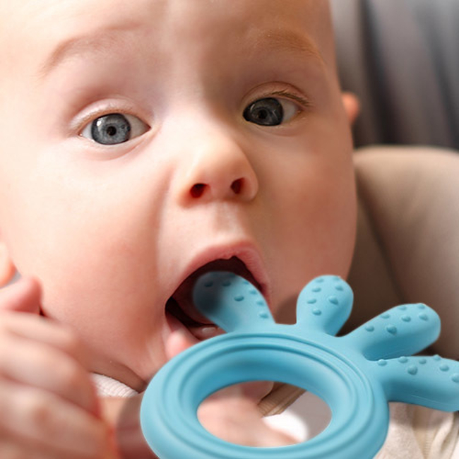 BabyOno 826/03 Silicone teether OCTOPUS BLUE ONO-9009