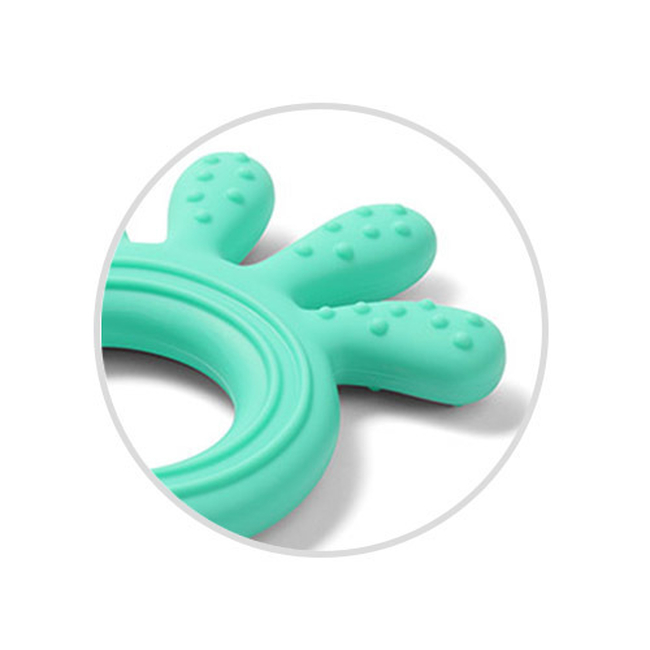 BabyOno 826/02 Silicone teether OCTOPUS GREEN