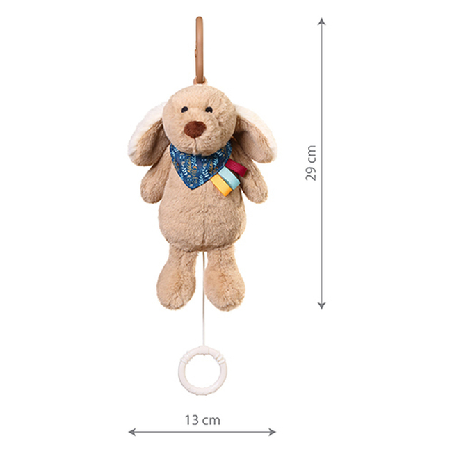 BabyOno 1522 Dog Willy Hanging Soft Toy with Sound