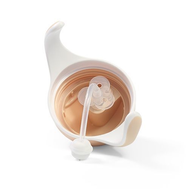 BabyOno 1464/04 Sippy cup with weighted straw BEIGE ONO-02216