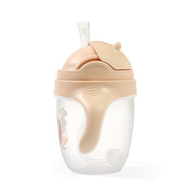 BabyOno 1464/04 Sippy cup with weighted straw BEIGE ONO-02216