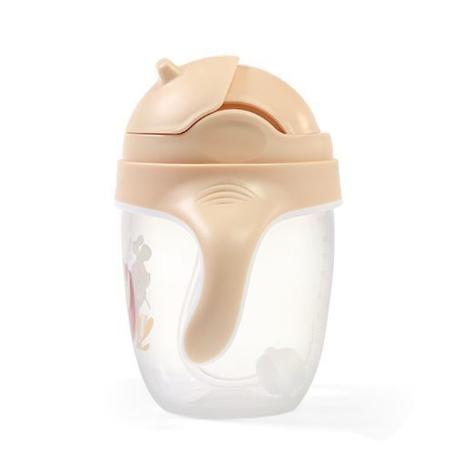 BabyOno 1464/04 Sippy cup with weighted straw BEIGE ONO-02216