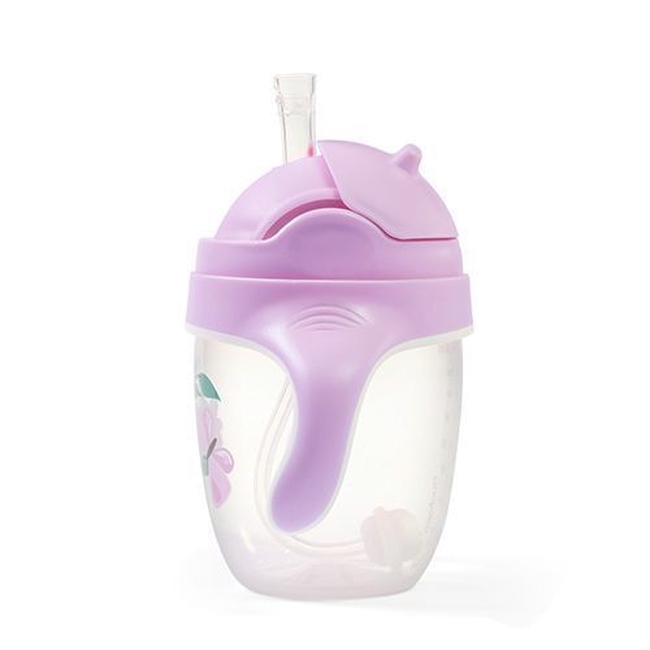 BabyOno 1464/05 Sippy cup with weighted straw PURPLE ONO-02217