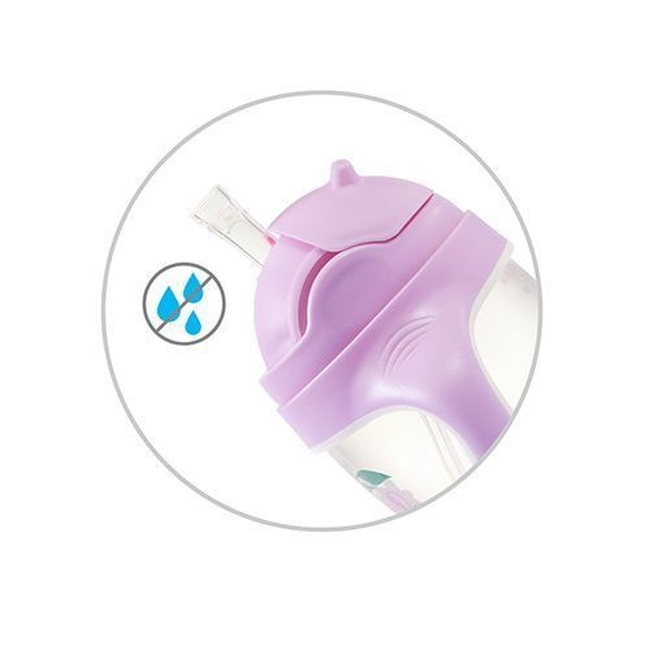 BabyOno 1464/05 Sippy cup with weighted straw PURPLE ONO-02217