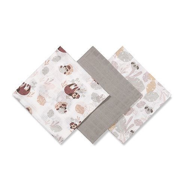 BabyOno 348/10 MUSLIN DIAPERS, 3 PCS, GRAY ONO-66974