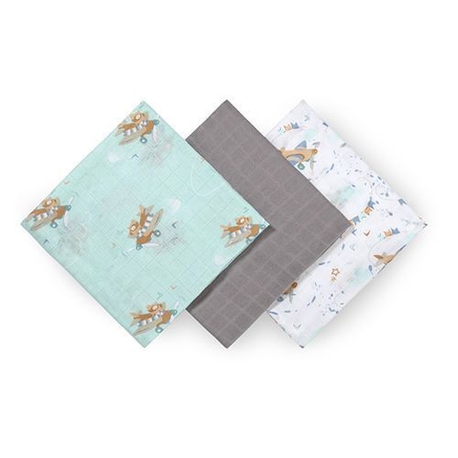 BabyOno 397/10 BAMBOO DIAPERS, 3 PCS, GRAY ONO-66254