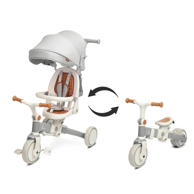 Caretero Faro 2 in 1 Reversible tricycle & balance bike Grey