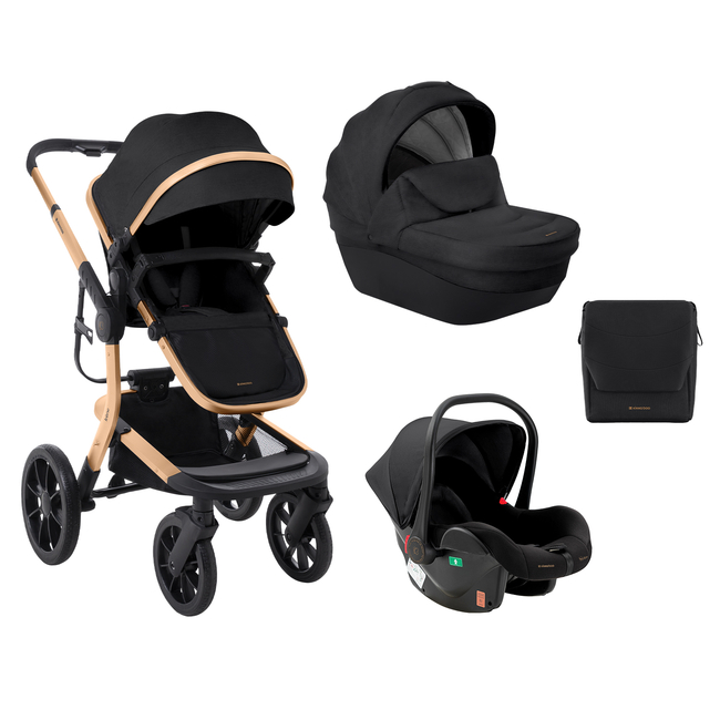 Kikka Boo Stroller 3in1 with plastic carrycot Irene Black 2024 31001010251