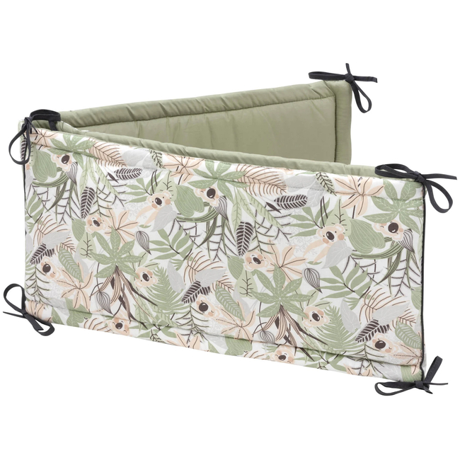 JUKKI Cot Bumper 180 x 30 cm for Bed 120 x 60 cm Koala Jungle 5904506822362