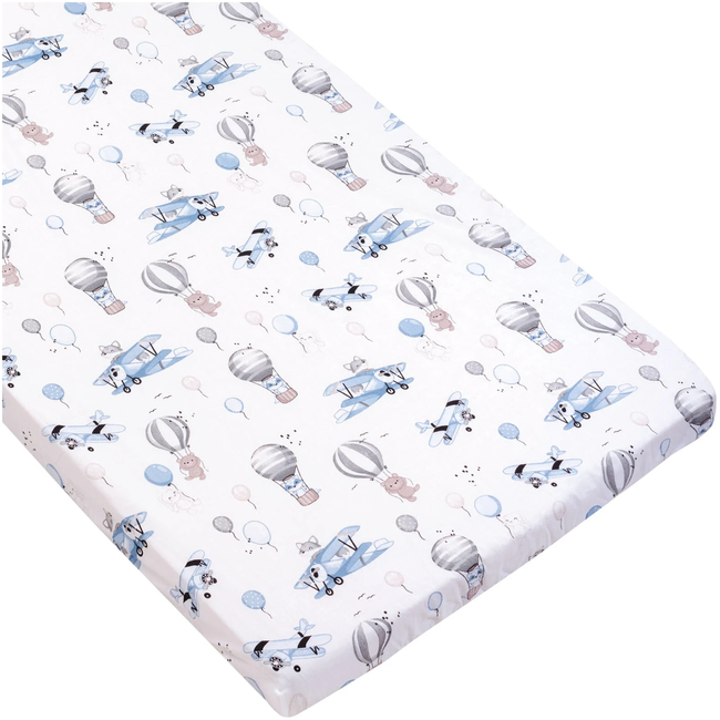 JUKKI Cot/bed Fitted sheet 70x140 CM Travel Blue 5904506810697