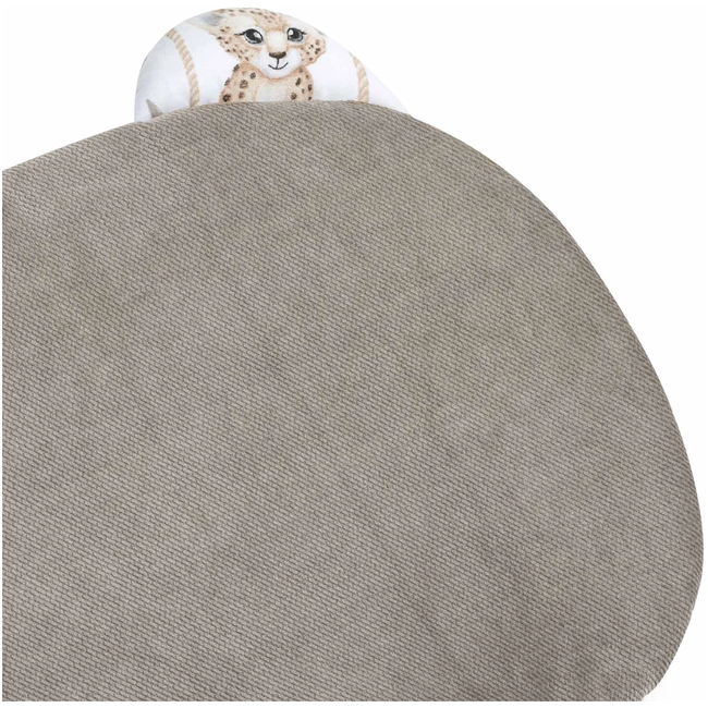 JUKKI Flat Pillow Bear Happy Jungle Latte Velvet 5904506821365