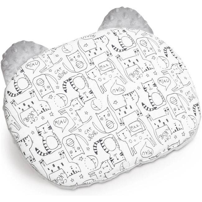 JUKKI Flat Pillow Hello Kitten Grey Minky 5904506817535