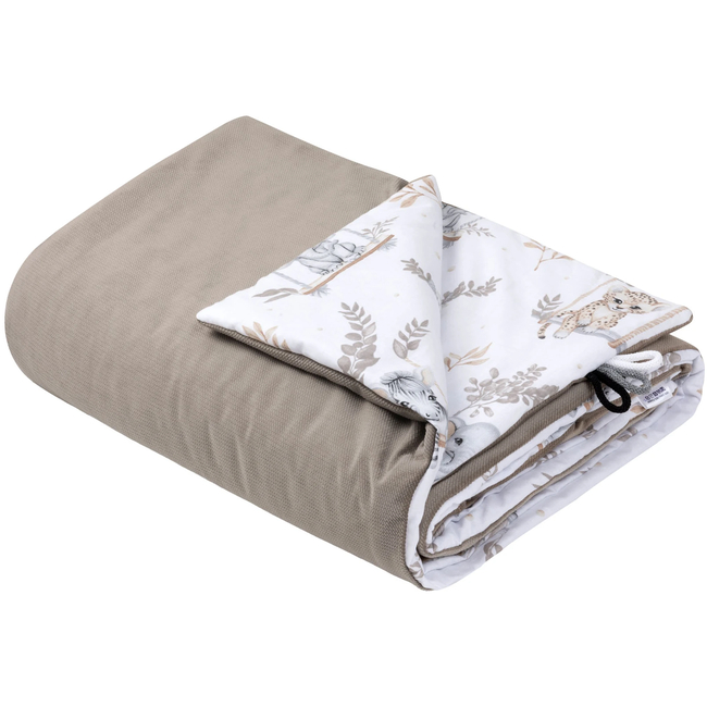 JUKKI Soft Baby Blanket 100x140cm Happy Jungle Latte 5904506821358