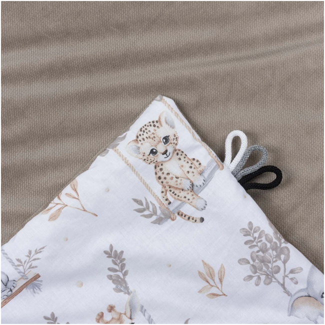 JUKKI Soft Baby Blanket 100x140cm Happy Jungle Latte 5904506821358