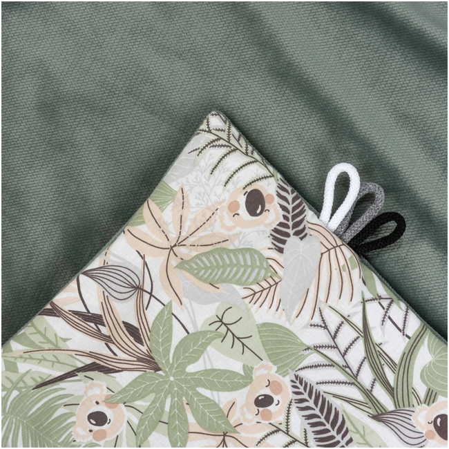 JUKKI Soft Baby Blanket 100x140cm Koala Jungle Olive 5904506822126