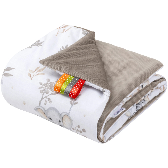 JUKKI Soft Baby Blanket 75x100cm Happy Jungle Latte 5904506821341