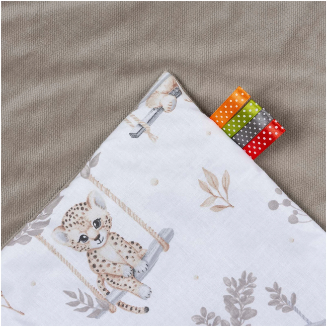 JUKKI Soft Baby Blanket 75x100cm Happy Jungle Latte 5904506821341