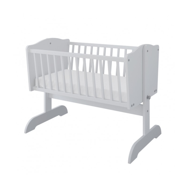 Baby Cradle Sweet Dream with Wheels for Mattress 90x40cm White