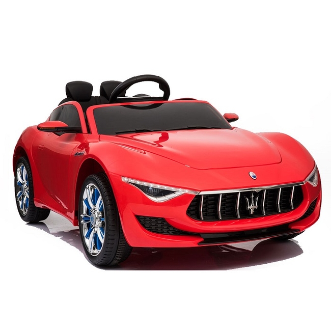 Maserati Alfieri Licensed Ride On Electric Toy Car For Kids 12V Battery Powered LED Lights MP3 RC Parental Remote Controller Leather Seat (SX1728) Red