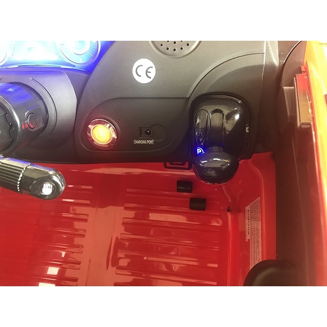 Maserati Alfieri Licensed Ride On Electric Toy Car For Kids 12V Battery Powered LED Lights MP3 RC Parental Remote Controller Leather Seat (SX1728) Red