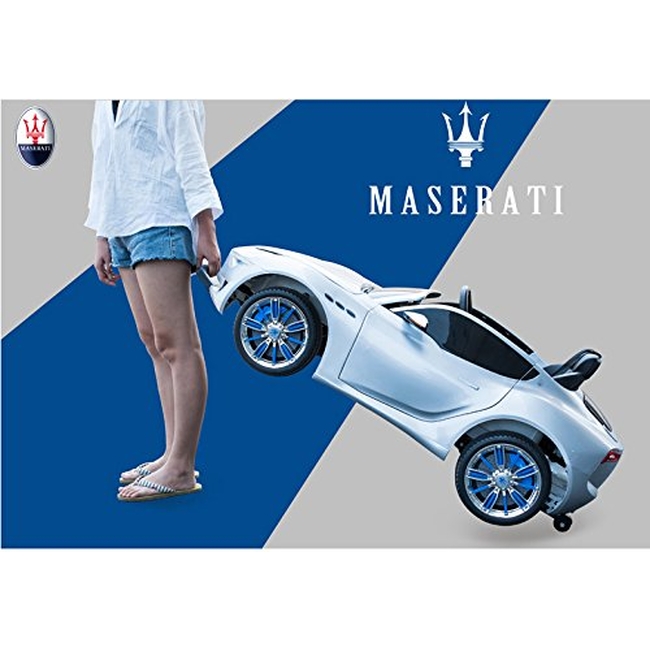 Maserati Alfieri Licensed Ride On Electric Toy Car For Kids 12V Battery Powered LED Lights MP3 RC Parental Remote Controller Leather Seat (SX1728) Red