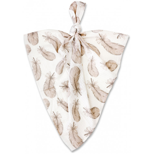 Jukki Muslin Reusable Nappy - Beige Feathers