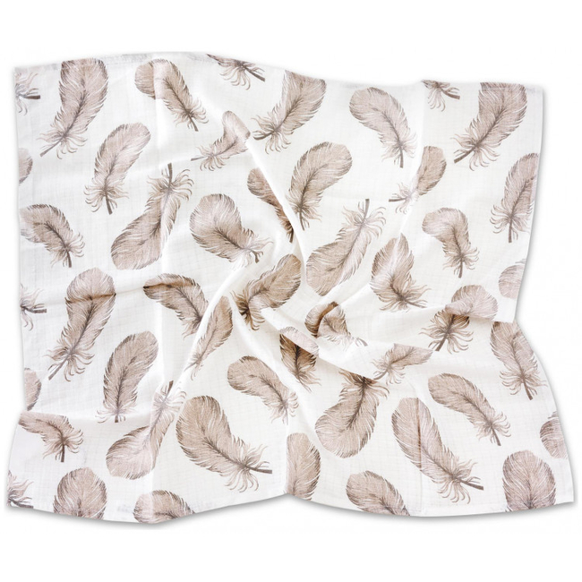 Jukki Muslin Reusable Nappy - Beige Feathers