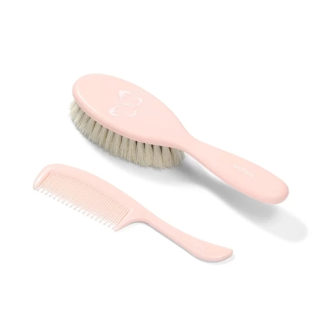 BabyOno 568/04 brush and comb natural supersoft bristles Pink