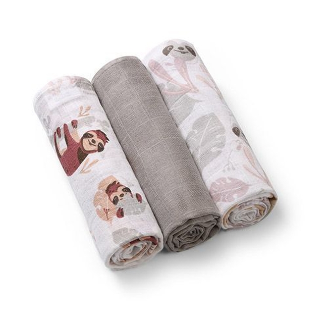 BabyOno 348/10 MUSLIN DIAPERS, 3 PCS, GRAY ONO-66974