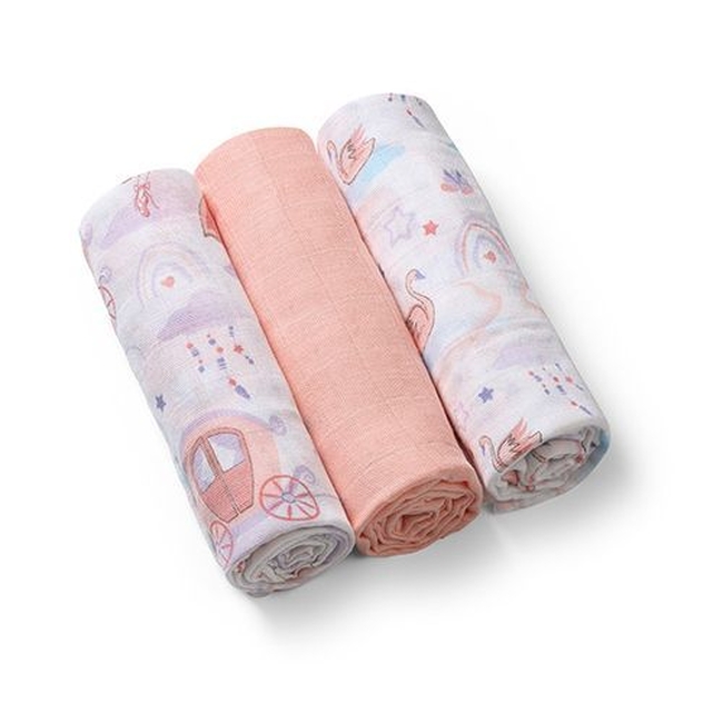 BabyOno 348/11 MUSLIN DIAPERS, 3PCS, Pink